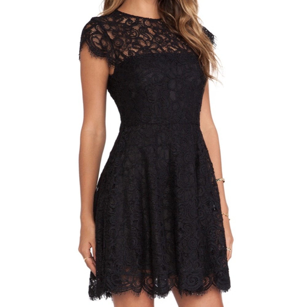 NWT BB Dakota black lace dress